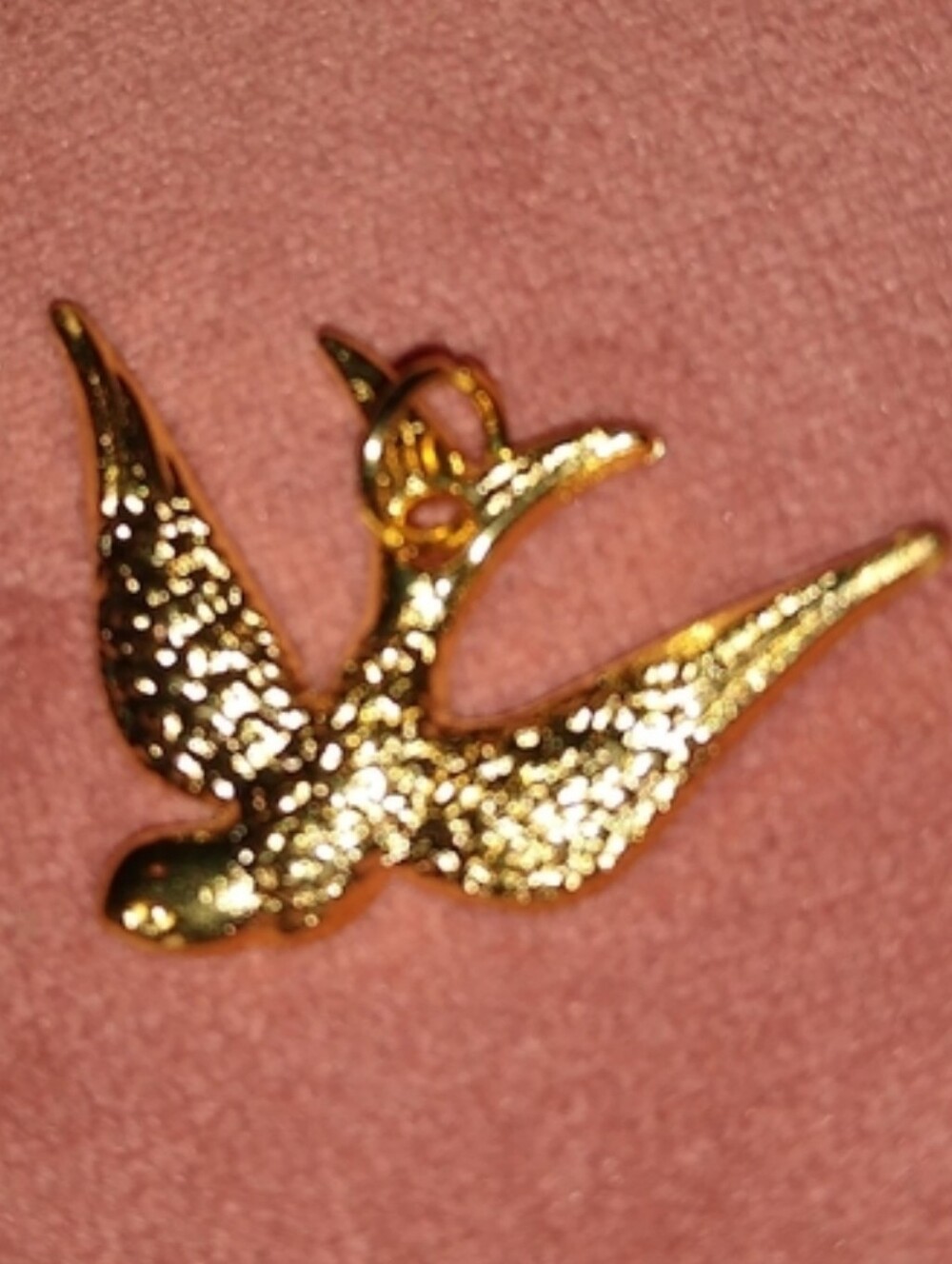 Gold Small Flying Bird Charm For Necklace Or Bracelet Swallow Pendant Birds